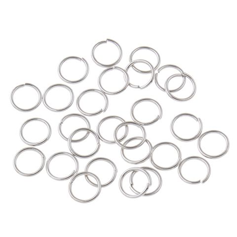 Jump ring - Iron Silver Plated 6mm (100 pcs)