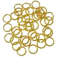 Jump ring - Brass gold plated 8mm (100 pcs)