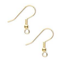 Shepherd Hook bead-Gold plated (20 pairs)