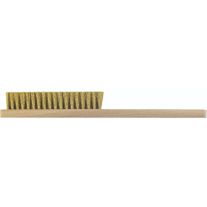 Hand Brush Wood + Brass Bristle 4 Rows