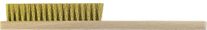 Hand Brush Wood + Brass Bristle 4 Rows