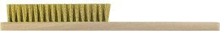Hand Brush Wood + Brass Bristle 4 Rows