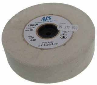 Buff Flap Wheel White Cotton 100mm x 25mm