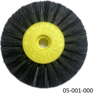 Plastic Yellow Hub Brush Blk Bristle 55mm x 2 Rows