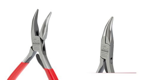 Plier - AJS Bent Chain Nose with Springs 120mm