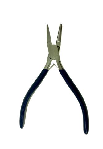 AJS Plier - Standard Flat/Half Rnd 130mm Blue Grip