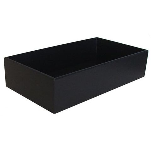 Tray Leatherette - Deep Large Black 375 x206 x80mm