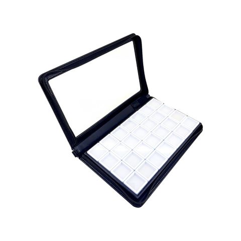 Gem Display Wallet – 28 Black Plastic Boxes