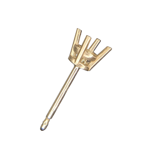 Basket 4 claw round studs - 10ct Yellow gold 3.0mm