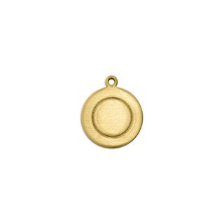 Border Circle with Ring - Brass - 24pcs