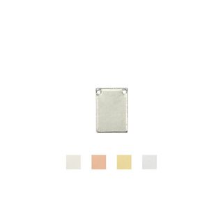 Stamping Blank Rect.w/2 Holes - Alumimium - 24pcs