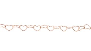 Chain - Heart link Rose Gold Filled /1M