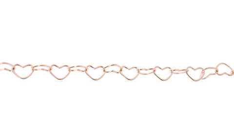 Chain - Heart link Rose Gold Filled /1M