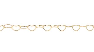 Chain - Heart link Gold Filled /1M