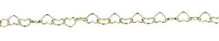 Chain - Heart link Gold Filled /1M