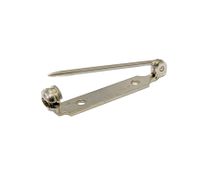 Brooch Pin Back Complete - Nickel Silver 25.4mm