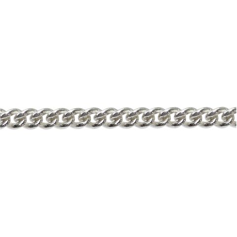 Chain - Finished 45cm Curb Stg silver