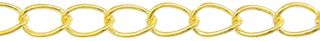 Display Chain - Gold Plated Curb 1.2mm (12pk)