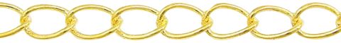 Display Chain - Gold Plated Curb 1.2mm (12pk)