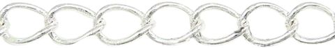 Display Chain - Silver Plated Curb 1.2mm (12pk)