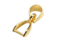 Pinch bail - Gold plated 14x6mm (10 pack)