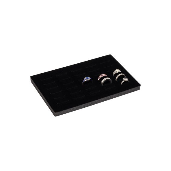 24 Ring H Slot Black Leatherette & Foam Insert | Australian Jewellers ...