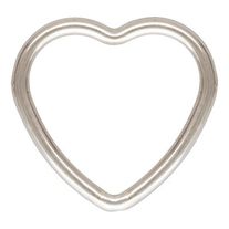 Jump ring - Silver Heart 10mm