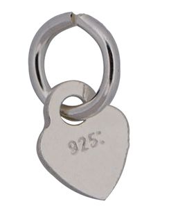 Charm - Silver Heart Tag drop