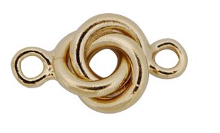 Charm connector - 14/20 GF 5mm Love Knot