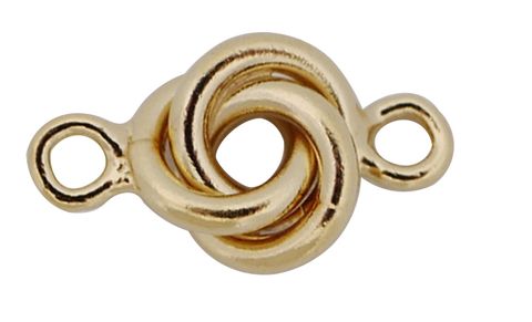 Charm connector - 14/20 GF 5mm Love Knot