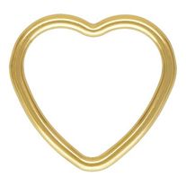 Jump ring - 14/20GF Heart 10mm