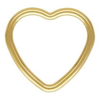 Jump ring - 14/20GF Heart 10mm