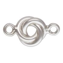 Charm connector - Silver 5mm Love Knot