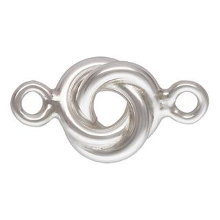 Charm connector - Silver 5mm Love Knot