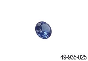 Synthetic Casting Stone Round Medium Blue 2.5mm