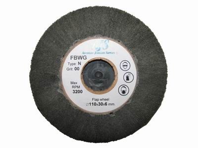 Buff Flap Wheel Grey Wool 100mm x 25mm