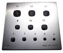 Italian 17 Cushion Setting Plate & Punch 4-14mm