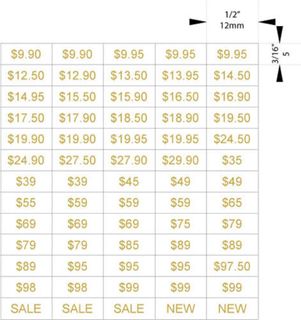 ZETAGS Low Dollar - White/Silver - 1300pcs