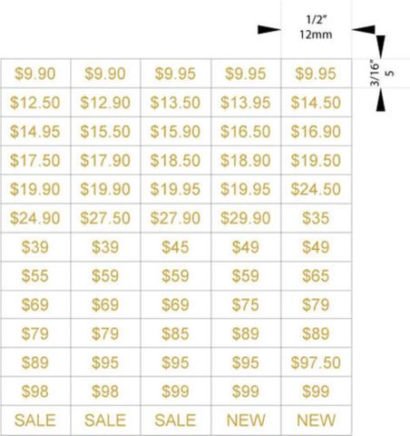 ZETAGS Low Dollar - White/Silver - 1300pcs