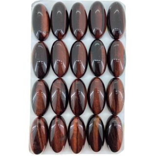 Tigers Eye - Red Oval 15mm x 30mm