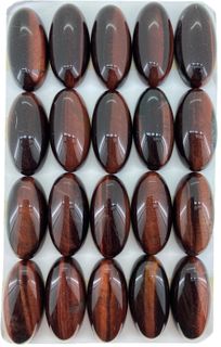 Tigers Eye - Red Oval 15mm x 30mm