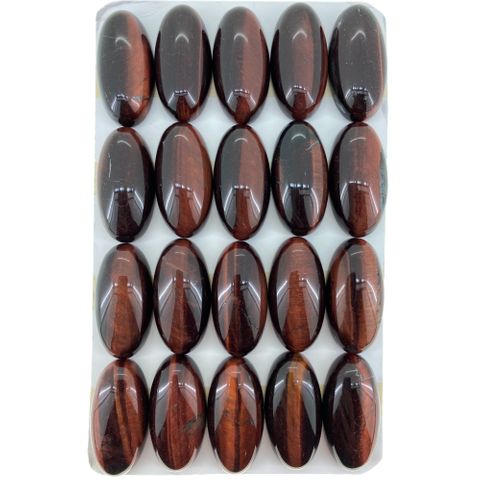 Tigers Eye - Red Oval 15mm x 30mm