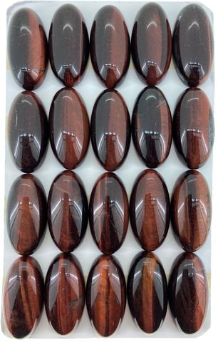 Tigers Eye - Red Oval 15mm x 30mm