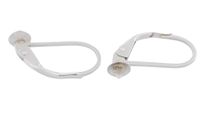 Continental Earclips with Peg - Sterling Silver