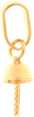 9ct White Bell Drop Pendant
