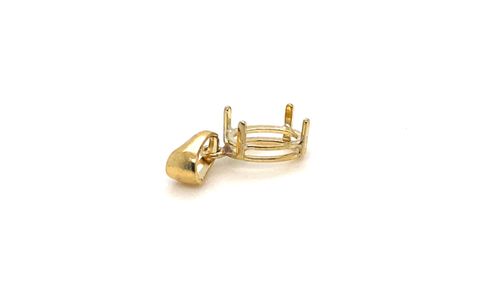 Pendant Setting Oval Claw- 18ct Y Gold 8 x 6mm
