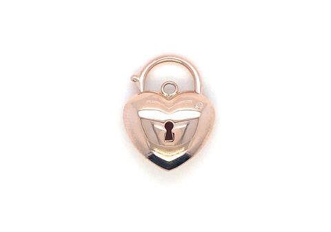 9ct Rose Puffed Heart