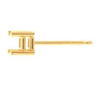 18ct White Square Princess Studs