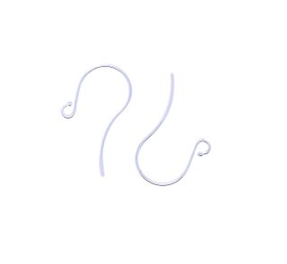 Shepherd Hook ball (light) - Sterling silver