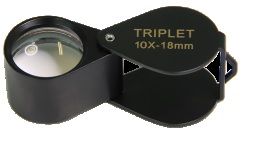 Triplet Loupe Black - 18mm 10x